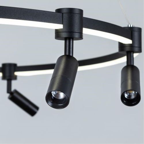 Подвесная светодиодная люстра Arte Lamp Ring A2186SP-1BK  фото 4