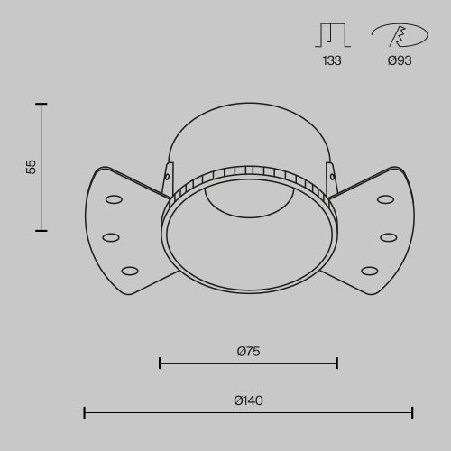 Встраиваемый светильник Maytoni Technical Share DL051-01-GU10-RD-W  фото 2