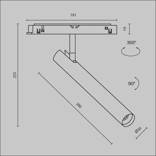 Трековый светильник Technical TR141-2-6W3K-M-BS  фото 11