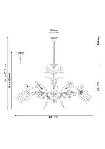 Подвесная люстра Lucia Tucci Fiori Di Rose 106.3  фото 3