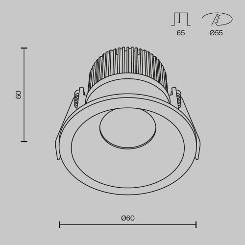 Встраиваемый светодиодный светильник Maytoni Technical Zoom Dim Triac DL034-01-06W4K-D-W  фото 2