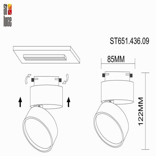 Трековый светодиодный светильник ST Luce ST651.436.09  фото 2
