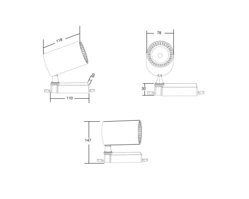 Трековый светильник Technical TR029-3-10W4K-W  фото 3