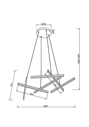 Подвесной светильник Maytoni MOD016PL-L80BK  фото 2