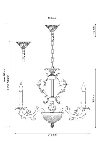 Подвесная люстра Lucia Tucci Firenze 1780.8.2 Antique Gold  фото 3