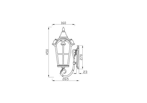 Настенный светильник Maytoni Outdoor O413WL-01BZ1  фото 5