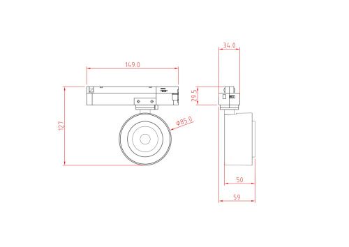 Трековый светильник Technical TR023-1-12B3K  фото 2