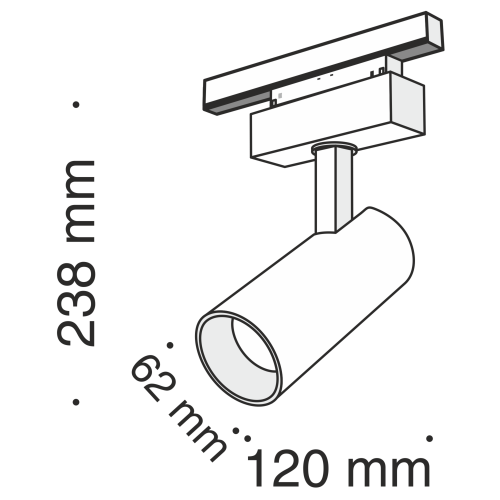Трековый светодиодный светильник для магнитного шинопровода Maytoni Track lamps TR019-2-15W3K-B  фото 3