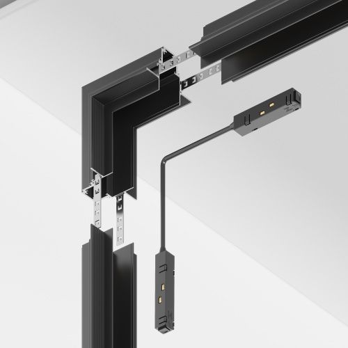 Угловой коннектор внутренний для магнитного шинопровода Maytoni Accessories for tracks TRA004ICL-22B  фото 4