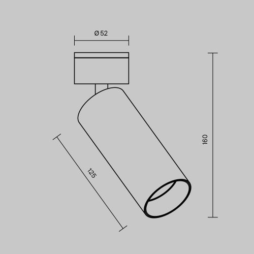 Потолочный светильник Technical C055CL-L12B4K-W-D-B  фото 10