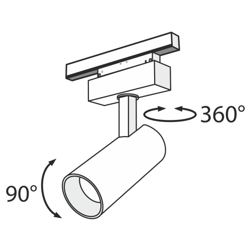 Трековый светодиодный светильник для магнитного шинопровода Maytoni Track lamps TR019-2-15W3K-B  фото 2