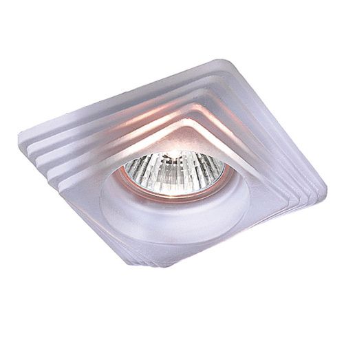 Декоративный встраиваемый неповоротный светильник SONEX Glass 369126 стекло белое 