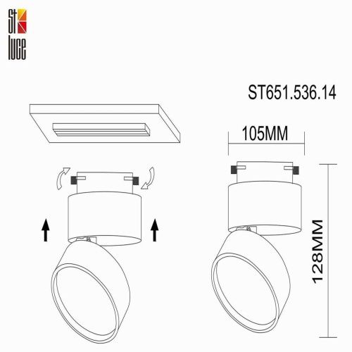 Трековый светодиодный светильник ST Luce ST651.536.14  фото 2