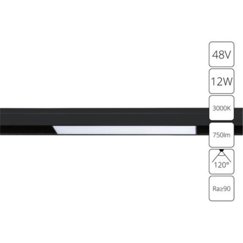 Трековый светодиодный светильник для магнитного шинопровода Arte Lamp Linea A4642PL-1BK 